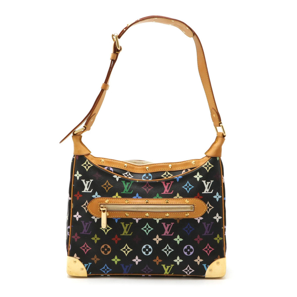 LOUIS VUITTON Monogram Multicolor Boulogne Shoulder Bag Hobo Noir Black